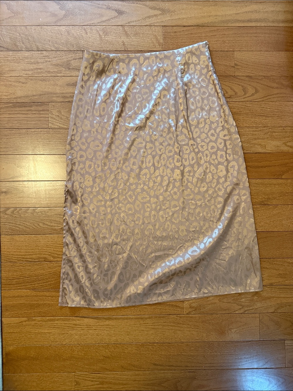 SHEIN Neutral Shimmery Leopard Print Pencil Skirt size large